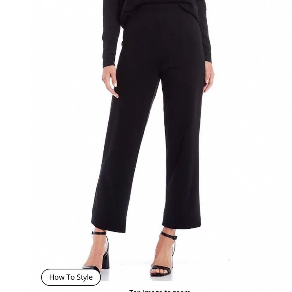Bryn Walker Anka Pant Black Wide Leg Elastic Waist Modal Blend XXL 73256 New
